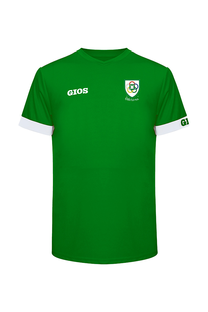 Camiseta verde con escudo - Temporada 2023-2024 - Oberena Tienda Oficial